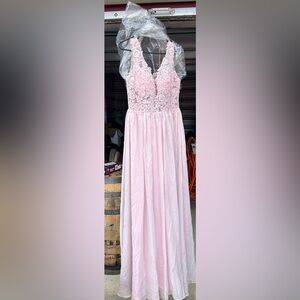 Custom pink prom dress